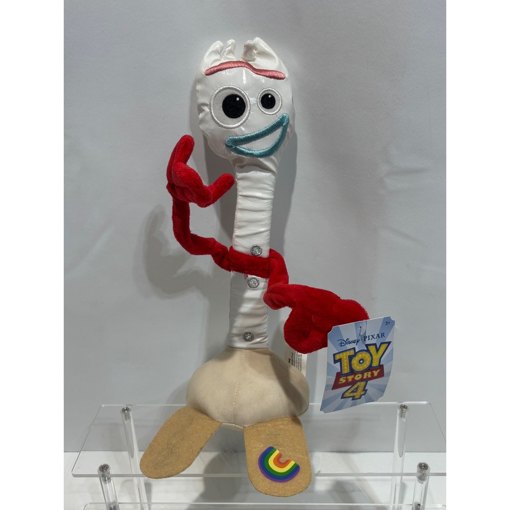 Disney Pixar Toy Story 4 Forky Plush Kids White Red Spork Figure Just Play